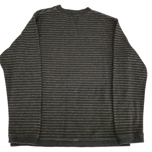 Mountain Hardwear Striped Wool Blend V-Neck Sweater – XL – Grey/Yellow – Outdoor - Picture 9 of 13